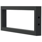 vidaXL Supports d'étagères pour lavabo 2 Pièces noir rectangulaire acier