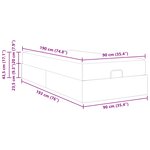 vidaXL Cadre de lit avec matelas avec matelas 2 Pièces Gris Foncé tissu