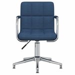 vidaXL Chaise pivotante de bureau Bleu Tissu
