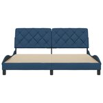 vidaXL Cadre de lit sans matelas bleu 180x200 cm tissu