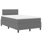 vidaXL Lit avec sommier avec matelas Gris Clair 120x200 cm Tissu velours côtelé