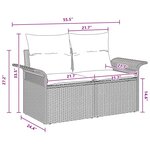 vidaXL Ensemble de canapé de jardin 9 Pièces Noir Poly rotin