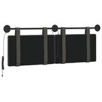 vidaXL Tête de lit suspendue Noir PU antique