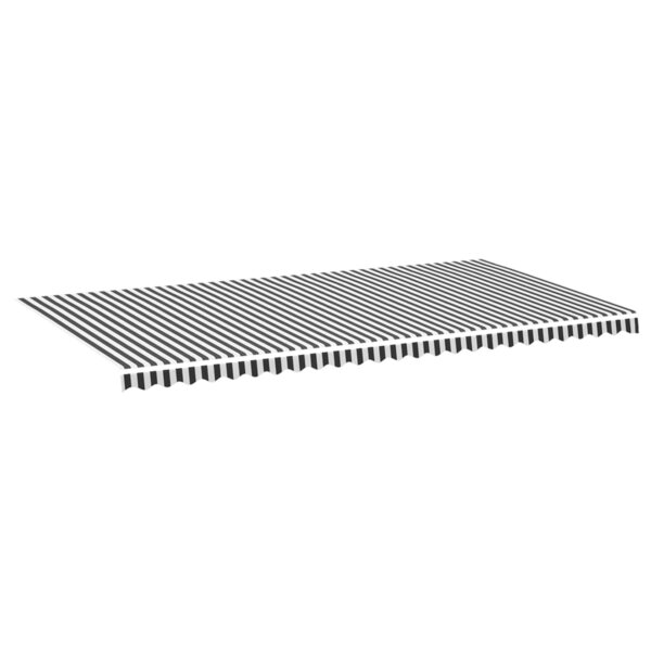 vidaXL Tissu de remplacement pour auvent Anthracite et blanc 6x3 m