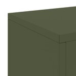 vidaXL Supports pour plantes 2 Pièces Vert olive 24 x 24 x 55 cm Acier