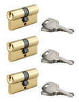 THIRARD - Lot de 3 cylindres STD  30X30mm  s'entrouvrant  9 clés - THIRARD