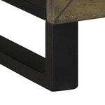 vidaXL Meuble TV noir 70x33x46 cm bois massif de manguier