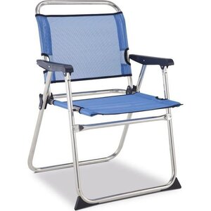EREDU Chaise camping Marine 990/Tx - Aluminium et PVC Tissé - Gris