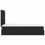 VidaXL Lit ottoman avec matelas noir 100x200 cm similicuir
