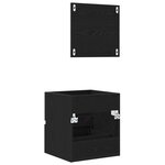 vidaXL Armoire de Rangement pour Salle de Bain - Chêne Noir Bois d'Ingénierie
