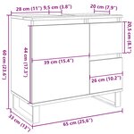 vidaXL Armoire de lavabo de salle de bain gris béton 65x33x60 cm