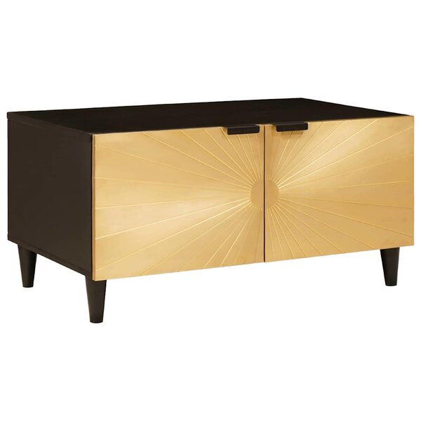 vidaXL Table basse Noir et or 80 x 50 x 40 cm