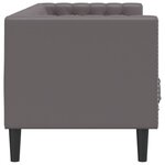 vidaXL Canapé à 3 places Chesterfield gris similicuir