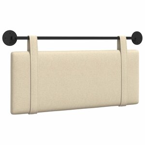 vidaXL Tête de lit suspendue Crème Tissu