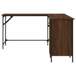 vidaXL Bureau chêne marron 141x141x75 cm bois d'ingénierie
