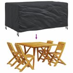 vidaXL Housse pour mobilier d'extérieur Noir 172 x 113 x 73 cm 210D
