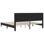 vidaXL Cadre de lit avec tête de lit Noir 180 x 200 cm Velours