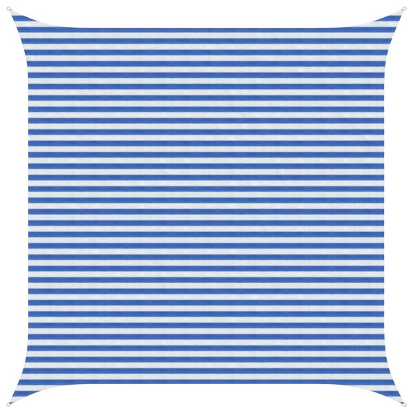 vidaXL Voile d'ombre 4 5 x 4 5 m HDPE Carré Bleu et Blanc