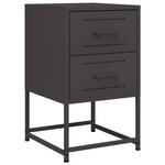 vidaXL Table de chevet noir 36x39x60 5 cm acier