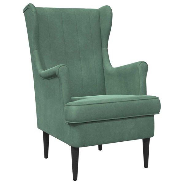 vidaXL Fauteuil Vert Mer Velours