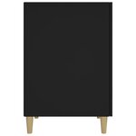 Bureau table poste de travail meuble d'ordinateur informatique étude 140 x 50 x 75 cm bois d'ingénierie noir 02_0023904