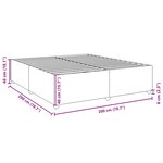 vidaXL Cadre de lit sans matelas marron foncé 200x200 cm tissu