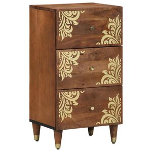 vidaXL Buffet avec tiroir Marron 40 x 33 x 75 cm Bois de mangue massif