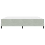 vidaXL Lit à ressorts avec matelas Gris clair 180 x 220 cm tissu