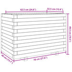 vidaXL Jardinière cire marron 70x40x49 5 cm bois de pin massif