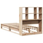 vidaXL Lit bibliothèque sans matelas 90x190 cm bois massif