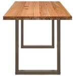 vidaXL Table à manger marron clair bois de chêne massif rectangulaire