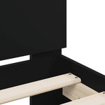 vidaXL Cadre de lit sans matelas avec lumières LED noir 100x200 cm