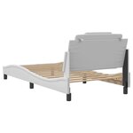 vidaXL Cadre de lit avec lumières LED blanc 100x200 cm similicuir