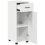vidaXL Ensemble de mobilier de salle de bain 3 Pièces Blanc brillant