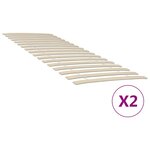 vidaXL Lattes de rechange pour sommier avec 34 lattes  2 pièces  80 x 200 cm