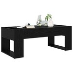 vidaXL Table basse Chêne noir 110 x 50 x 41 cm Bois d'ingénierie