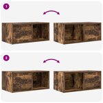 vidaXL Meubles TV 2 Pièces chêne fumé 60x31x25 5 cm bois d'ingénierie