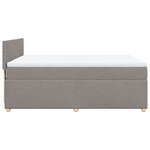 vidaXL Sommier à lattes de lit avec matelas Taupe 140x190 cm Tissu