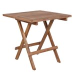 Table de jardin carrée 50 cm + 2 chaises en teck