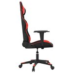 vidaXL Chaise de jeu de massage Noir et rouge Similicuir