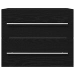 vidaXL Meuble sous lavabo de salle de bain chêne noir 60x38 5x48 cm