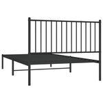 vidaXL Cadre de lit métal sans matelas avec tête de lit noir 107x203cm