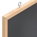 vidaXL Tableau noir avec cadre bois de pin massif noir 60x40 cm