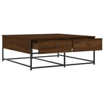 vidaXL Table basse chêne marron 100x99x40 cm bois d'ingénierie