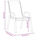 Ensemble de salle à manger de jardin 7 pièces vidaXL Marron Textilène et Acier