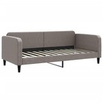 vidaXL Lit de repos sans matelas taupe 90x200 cm tissu