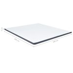 vidaXL Surmatelas de sommier tapissier 200x160x5 cm mi-doux