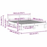 vidaXL Cadre de lit Blanc 180 x 200 cm Bois massif en pin