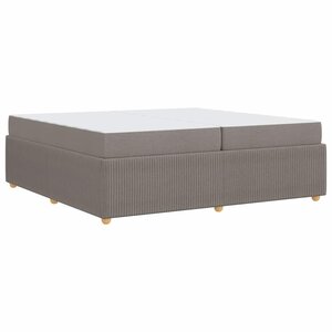 vidaXL Cadre de lit avec matelas Taupe 200 x 200 cm tissu