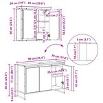 vidaXL Ensemble de mobilier de salle de bain avec tiroir Chêne noir